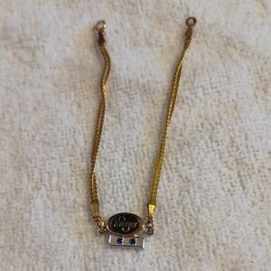Elegant Gold and Silver Bracelet with Blue Accents Kroger Award 20 Years